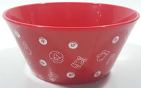 2022 Mars Skittles 5 1/2" Wide Red Plastic Bowl