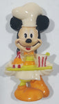 Hoan Disney Mickey Mouse Chef Hat with Diner Food Tray 2 1/2" Tall Resin Fridge Magnet