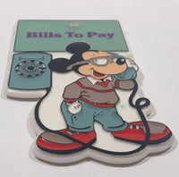 Monogram Products The Walt Disney Co. Mickey Mouse Talking On The Telephone "Bills To Pay" Plastic Fridge Magnet