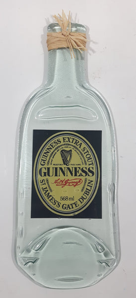 Guinness Extra Stout 11 3/4" Flat Aqua Glass Beer Bottle Wall Hanging