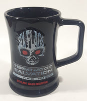2009 Six Flags Magic Mountain Terminator Salvation The Ride Black 3 3/4" Tall Ceramic Coffee Mug Cup