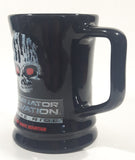 2009 Six Flags Magic Mountain Terminator Salvation The Ride Black 3 3/4" Tall Ceramic Coffee Mug Cup