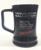 2009 Six Flags Magic Mountain Terminator Salvation The Ride Black 3 3/4" Tall Ceramic Coffee Mug Cup