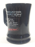 2009 Six Flags Magic Mountain Terminator Salvation The Ride Black 3 3/4" Tall Ceramic Coffee Mug Cup