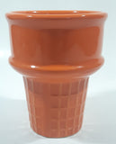 Rare Reese's Peanut Butter Cups Orange Ice Cream Cone Shaped 4 1/2" Tall Embossed Ceramic Snack Cup