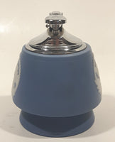 Vintage Wedgewood Jasperware Blue With White Cameo of Tall Sailing Ship 3 1/4" Tall Gas Table Lighter