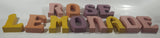 Orange, Yellow, Pink Block Letters 5" Tall Set of 12