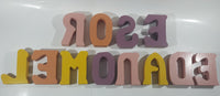 Orange, Yellow, Pink Block Letters 5" Tall Set of 12