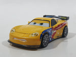 Disney Pixar Cars #24 Jeff Gorvette World Grand Prix Yellow Die Cast Toy Race Car Vehicle V2814