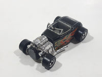 Vintage 1981 Hot Wheels Flying Colors Street Rodder Black Die Cast Toy Car Vehicle