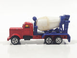 Unknown Brand Red Blue White Cement Mixer Truck Die Cast Toy Car Vehicle