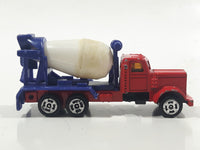 Unknown Brand Red Blue White Cement Mixer Truck Die Cast Toy Car Vehicle