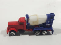 Unknown Brand Red Blue White Cement Mixer Truck Die Cast Toy Car Vehicle