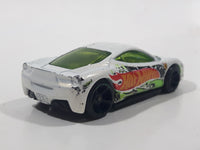 2013 Hot Wheels HW Stunt: HW Drift Race Ferrari 458 Italia White Die Cast Toy Car Vehicle