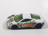 2013 Hot Wheels HW Stunt: HW Drift Race Ferrari 458 Italia White Die Cast Toy Car Vehicle