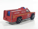 1978 Hot Wheels Emergency Squad Rescue Ranger Red Fire Truck Die Cast Toy Car Vehicle - BW - Blue Lights - Hong Kong