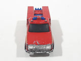 1978 Hot Wheels Emergency Squad Rescue Ranger Red Fire Truck Die Cast Toy Car Vehicle - BW - Blue Lights - Hong Kong