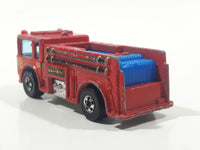 1982 Hot Wheels Fire Eater Red Fire Truck Die Cast Toy Car Vehicle - BW - Blue Lights - Hong Kong