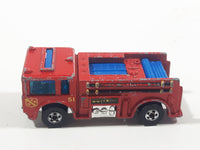 1982 Hot Wheels Fire Eater Red Fire Truck Die Cast Toy Car Vehicle - BW - Blue Lights - Hong Kong