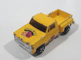 Vintage Chevy Stepside Truck "Apache" Yellow Die Cast Toy Car Vehicle Made in Hong Kong