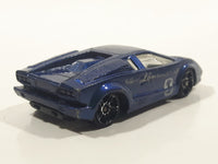 2001 Hot Wheels 25th Anniversary Lamborghini Countach Blue Die Cast Toy Exotic Luxury Car Vehicle