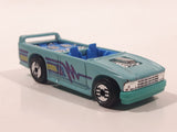 1990 Hot Wheels New Castings Mini Truck Turquoise Light Blue Die Cast Toy Car Vehicle