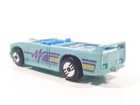 1990 Hot Wheels New Castings Mini Truck Turquoise Light Blue Die Cast Toy Car Vehicle