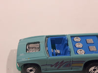 1990 Hot Wheels New Castings Mini Truck Turquoise Light Blue Die Cast Toy Car Vehicle