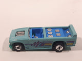 1990 Hot Wheels New Castings Mini Truck Turquoise Light Blue Die Cast Toy Car Vehicle