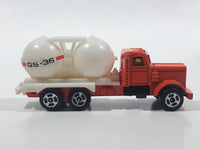 Vintage 1970s Yat Ming Speed Wheels GS-36 Semi Tanker Truck Orange Die Cast Toy Car Vehicle