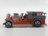 2008 Hot Wheels City Old Number 5.5 Fire Truck Orange Die Cast Toy Firefighting Rescue Emergency Vehicle