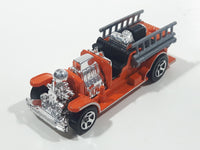 2008 Hot Wheels City Old Number 5.5 Fire Truck Orange Die Cast Toy Firefighting Rescue Emergency Vehicle