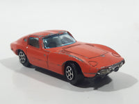 Vintage Yatming No. 1006 Toyota 2000 GT Orange Die Cast Toy Car Vehicle