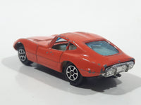 Vintage Yatming No. 1006 Toyota 2000 GT Orange Die Cast Toy Car Vehicle