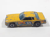 Vintage 1975 Hot Wheels Flying Colors Monte Carlo Stocker Enamel Yellow Die Cast Toy Car Vehicle