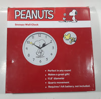 2019 Peanuts Worldwide LLC Peanuts Snoopy Wall Clock with Woodstock Hand 11.8" New in Box