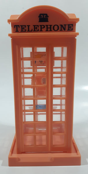 Vintage Light Pink 6 3/4" Tall British Plastic Telephone Booth Shaped Coin Bank