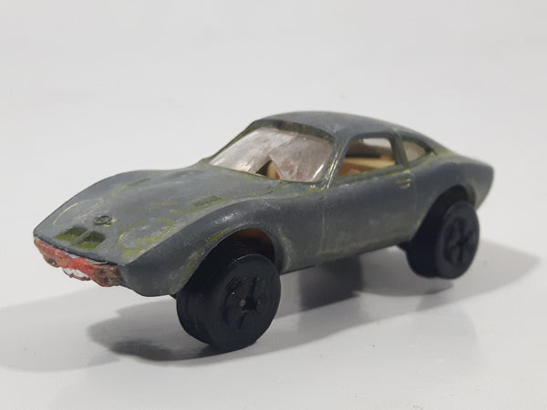 Vintage PlayArt Opel GT Bare Metal Die Cast Toy Car Vehicle