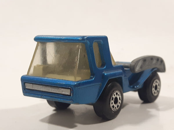 Vintage 1981 Lesney Matchbox Superfast No. 27 Skip Truck Metallic Blue Die Cast Toy Dump Truck Vehicle