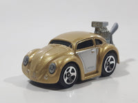 2010 Hot Wheels Volkswagen Beetle (Tooned) Metallic Gold Die Cast Toy Car Vehicle