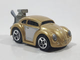 2010 Hot Wheels Volkswagen Beetle (Tooned) Metallic Gold Die Cast Toy Car Vehicle