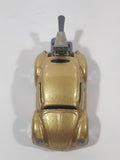 2010 Hot Wheels Volkswagen Beetle (Tooned) Metallic Gold Die Cast Toy Car Vehicle