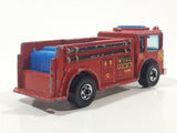 1982 Hot Wheels Fire Eater Red Fire Truck Die Cast Toy Car Vehicle - BW - Blue Lights - Hong Kong