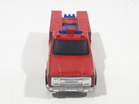 1978 Hot Wheels Emergency Squad Rescue Ranger Red Fire Truck Die Cast Toy Car Vehicle - BW - Blue Lights - Hong Kong