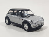 Kinsmart New Mini Cooper Silver with Black Roof Pull Back 1/56 Scale Die Cast Toy Car Vehicle