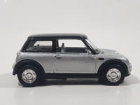 Kinsmart New Mini Cooper Silver with Black Roof Pull Back 1/56 Scale Die Cast Toy Car Vehicle