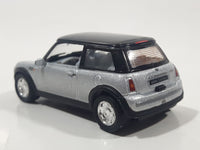 Kinsmart New Mini Cooper Silver with Black Roof Pull Back 1/56 Scale Die Cast Toy Car Vehicle