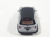 Kinsmart New Mini Cooper Silver with Black Roof Pull Back 1/56 Scale Die Cast Toy Car Vehicle