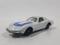 Yatming No. 1002 Chevrolet Corvette Racer White Die Cast Toy Car Vehicle