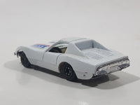 Yatming No. 1002 Chevrolet Corvette Racer White Die Cast Toy Car Vehicle